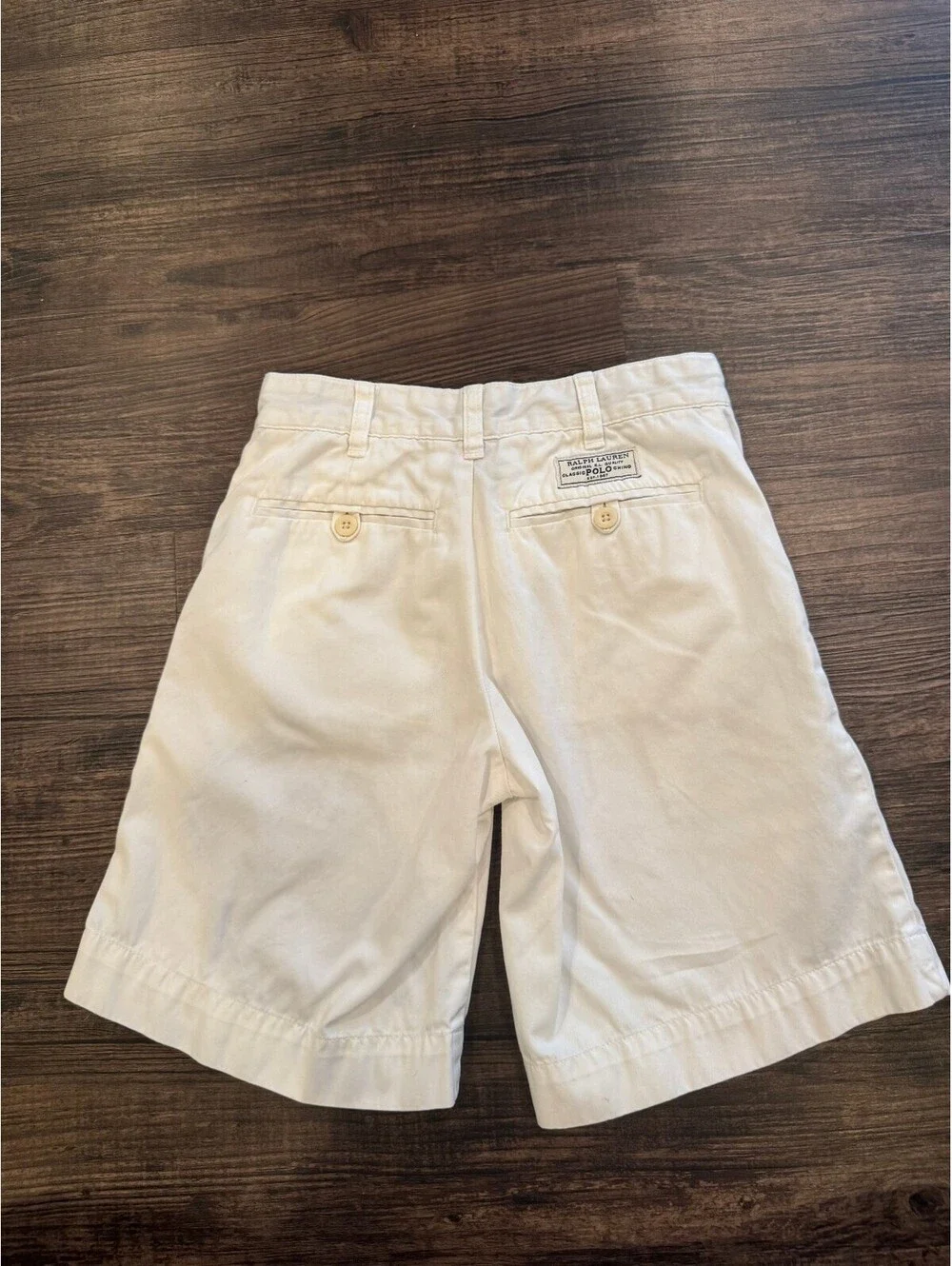 Polo Ralph Lauren Boys White Classic Chino Shorts Size 8 Preppy